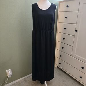 🩵 2/$10 or 3/$14  Plus Moda Black Sleeveless Maxi Dress